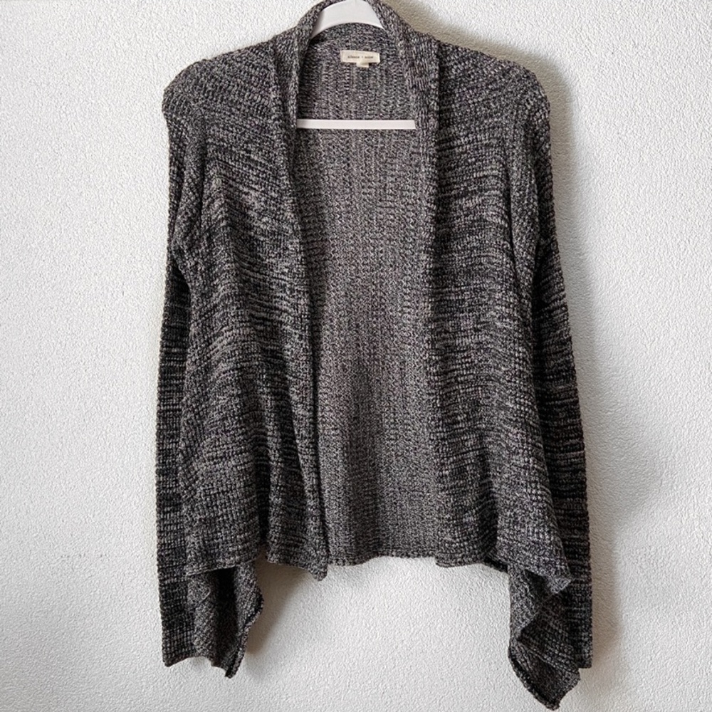 Silence+noise marled waterfall open cardigan